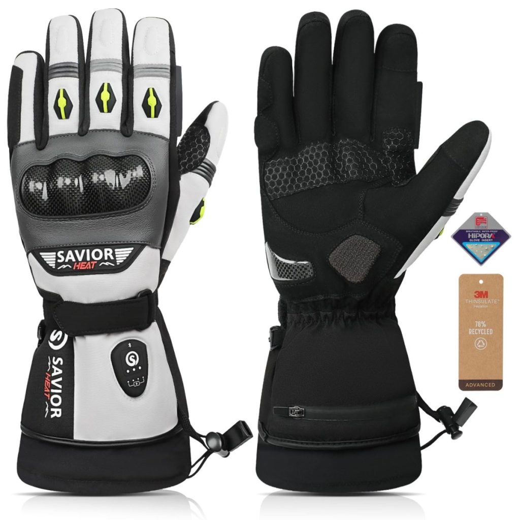 Gant chauffants moto Savior Heat Carbone 3000mAh