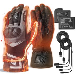 Gant moto chauffants RIDEIRON certifié CE Niveau 1 KP